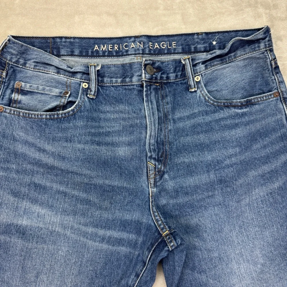 American Eagle‎ Bootcut Jeans Mens 38x30  Blue Y2K Vintage Faded Wash